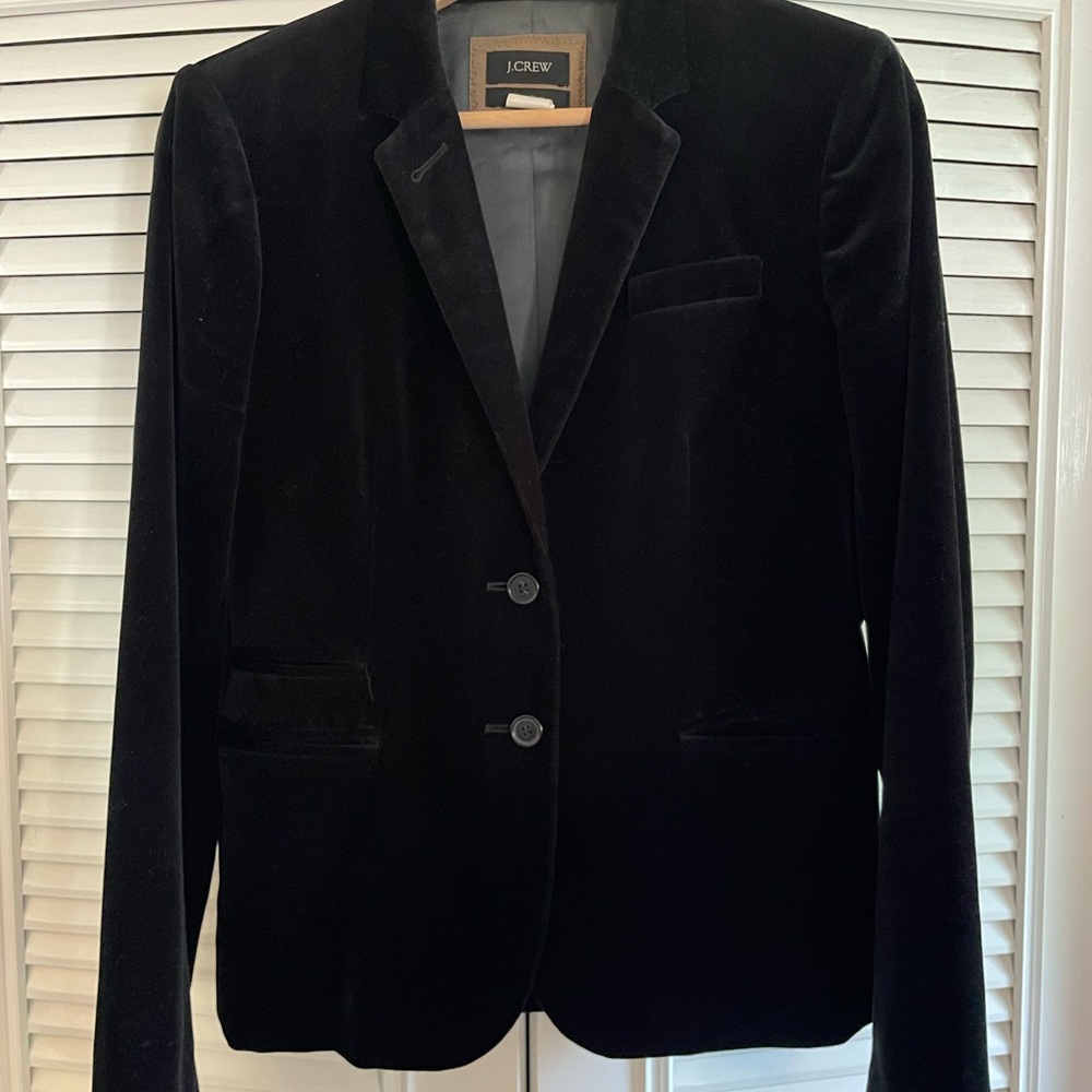 J. Crew Women's Black Velvet Blazer